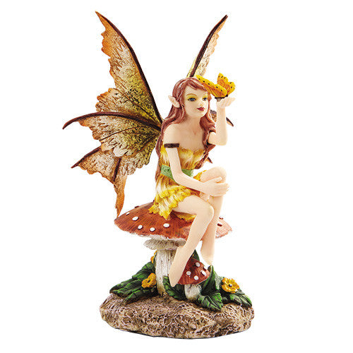 Amy Brown Golden Butterfly Fairy - Mini Fairy Garden World