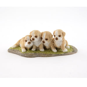 Four Mini Puppies, Fairy Garden Puppies