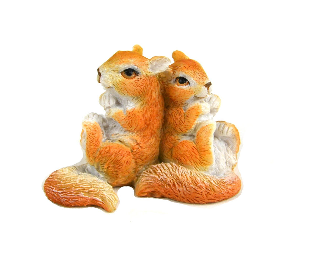 Mini Squirrels Relaxing, Fairy Garden Forest Squirrels - Mini Fairy Garden World