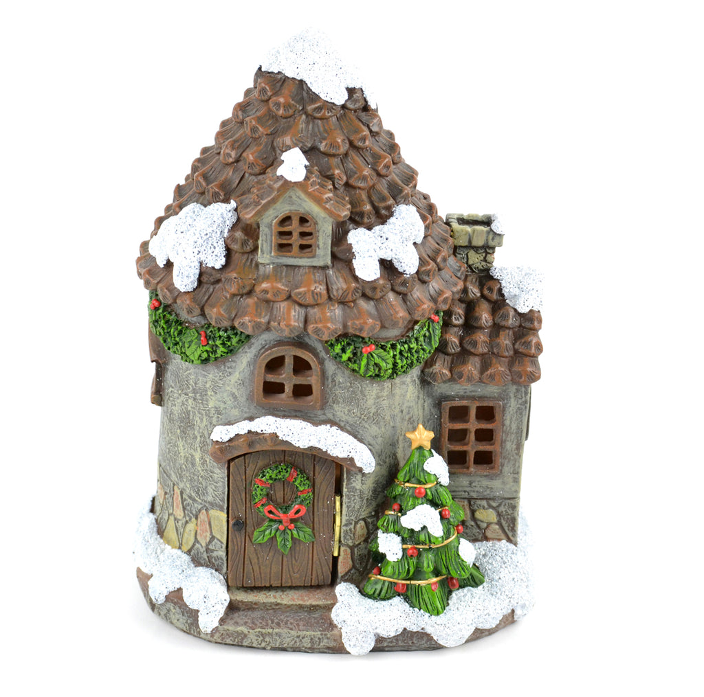 Christmas Pine House, Fairy Garden Xmas House - Mini Fairy Garden World