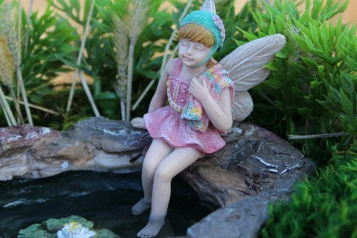 Fairy Ariel - (Fairy Only, No Pond), Sitting Fairy, Swimming Fairy, Fairy Girl - Mini Fairy Garden World