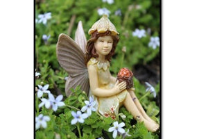 Fairy Daffodil, Fairy Garden Fairy, Sitting Fairy - Mini Fairy Garden World