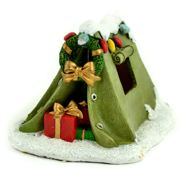 Christmas LED Green Tent, Fairy Garden Winter Tent - Mini Fairy Garden World