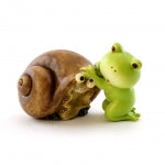 Poko the Frog What's The Matter Mr Snail - Mini Fairy Garden World