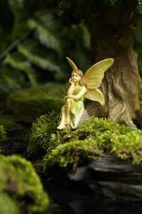 Quiet Moment Fairy, Mini Fairy, Fairy Garden Sitting Fairy - Mini Fairy Garden World