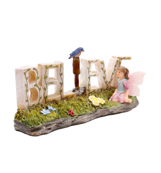 Fairy Garden Believe Monument, Fairy Garden Sign, Fairies Believe