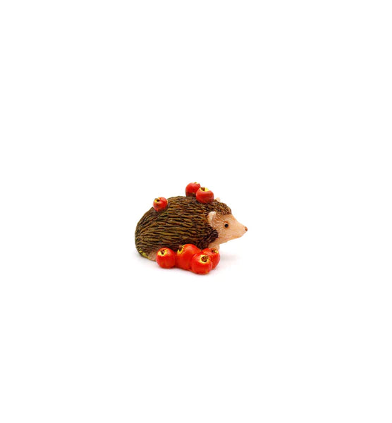 Mini Hedgehog With Apples, Fairy Garden Hedgehog