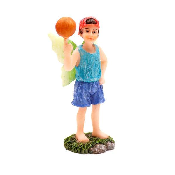 Basketball Fairy, Mini Basketball Boy Fairy Garden Basketball
