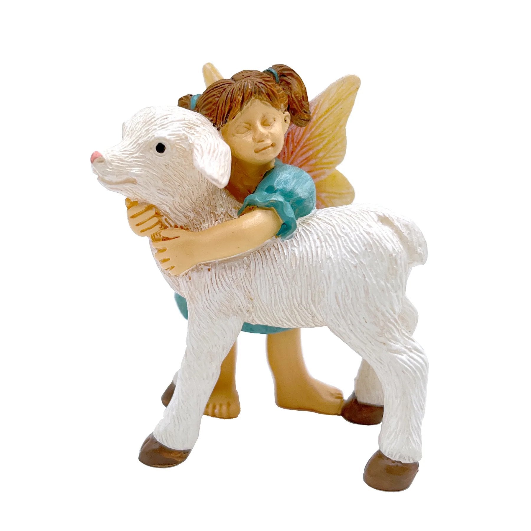 Small Hug Fairy, Fairy Hugging Lamb