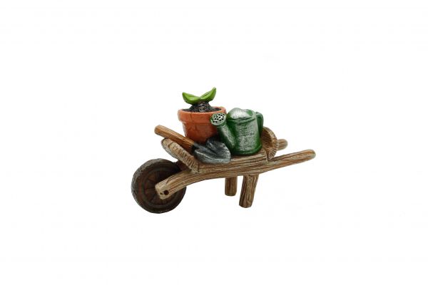 Garden Wheelbarrow, Fairy Garden Wheelbarrow, Mini Wheelbarrow - Mini Fairy Garden World