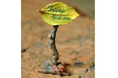 Fairies Welcome Sign - Mini Fairy Garden World
