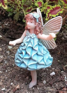 Fairy Heather, Fairy With Blue Dress, Fairy Dancing, Fairy Garden Miniature - Mini Fairy Garden World
