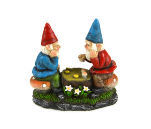 Mini Gnomes Playing Chess, Fairy Garden Chess - Mini Fairy Garden World