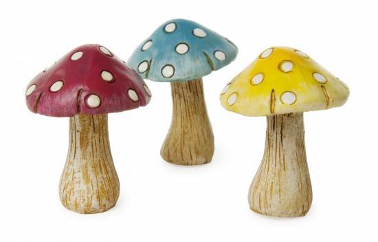 Polka Dot Mushrooms, Fairy Garden Mushrooms, Mini Mushrooms, Miniature Mushrooms - Mini Fairy Garden World