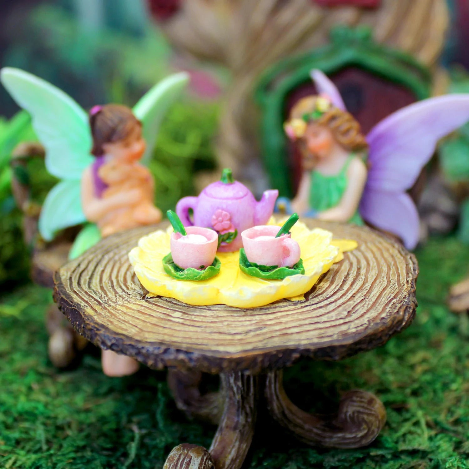 Fairy Garden Flower Teapot Set