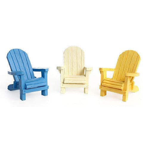 Mini Adirondack Chair Blue, Fairy Garden Adirondack Chair, Miniature Chair - Mini Fairy Garden World