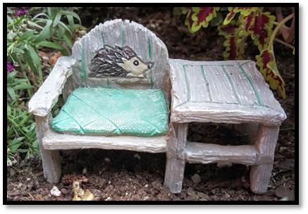 Mini Chair and Table, Fairy Garden Chair, Porcupine Chair - Mini Fairy Garden World