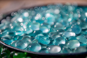 Glass Pebbles 11oz - Glacier Blue - Mini Fairy Garden World
