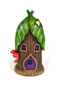 Solar Tree House With Leaf Roof, Fairy Garden Tree House - Mini Fairy Garden World