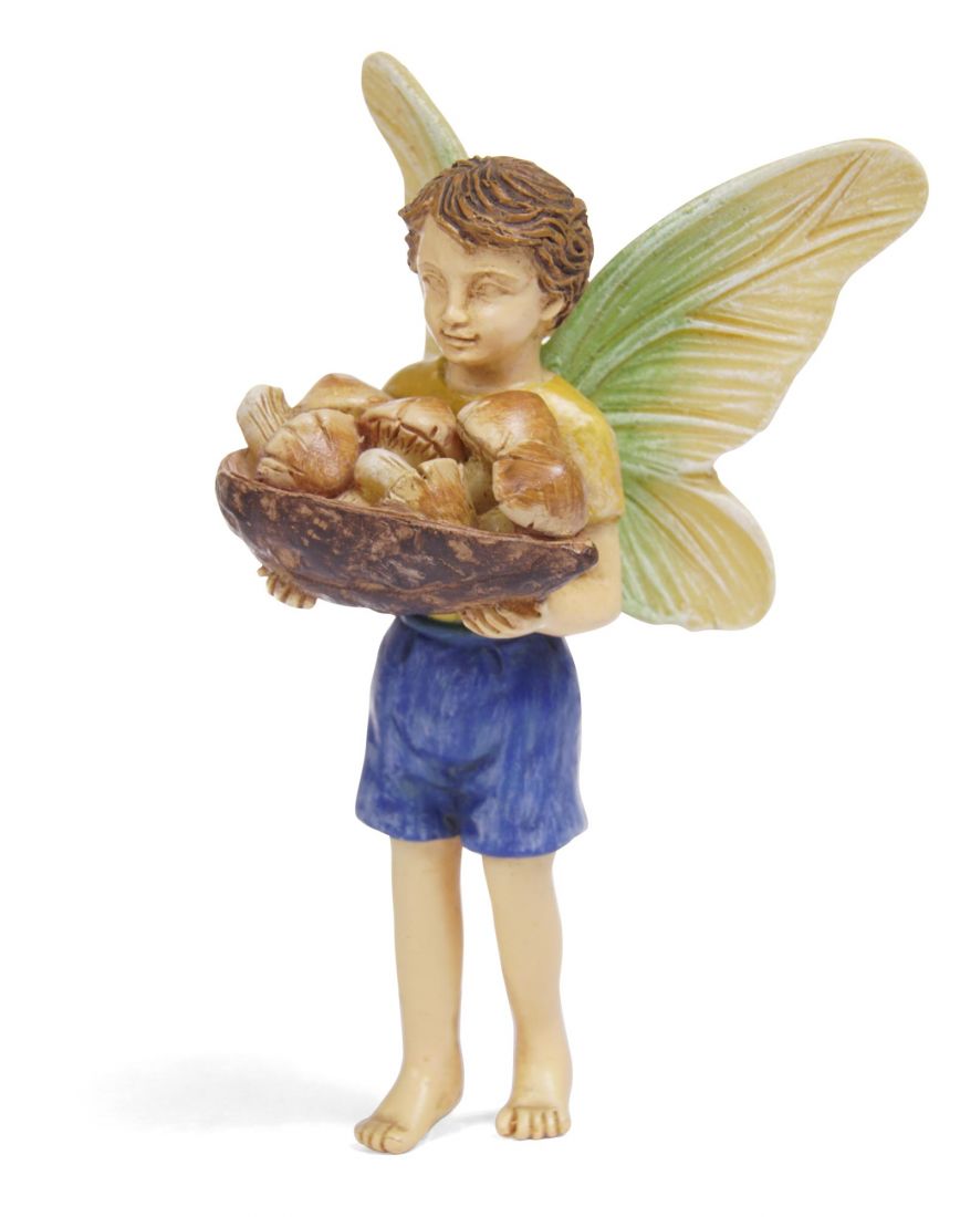 Mushroom Harvest, Fairy Garden Fairy, Fairy With Basket - Mini Fairy Garden World
