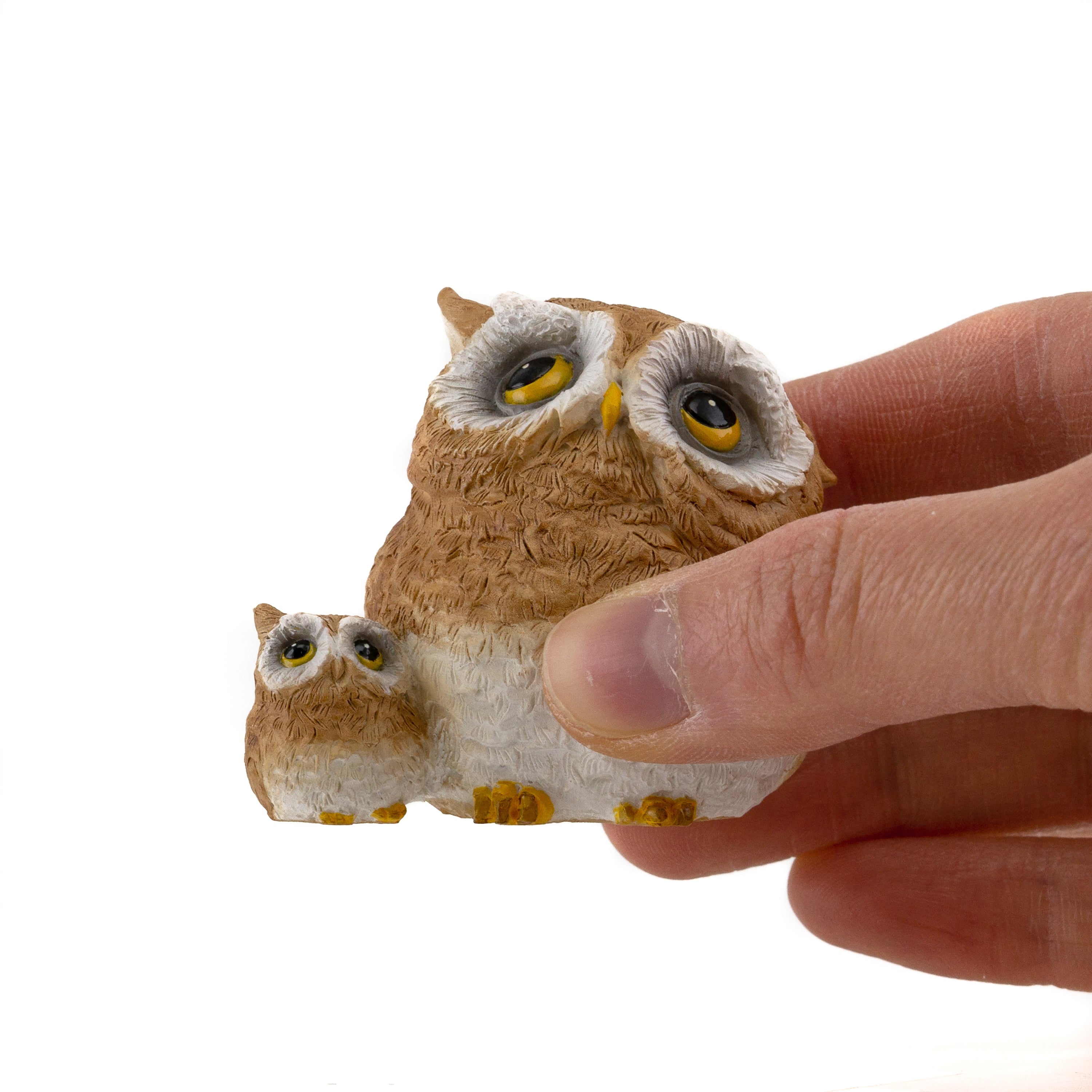 Owl with Baby, Fairy Garden Owl, Mini Owl - Mini Fairy Garden World