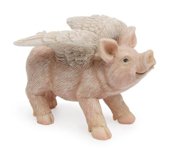 Flying Pig Mini, Miniature Pig, Fairy Garden Flying Pig - Mini Fairy Garden World