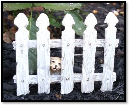Puppy Hello Fence, Fairy Garden Fence, Mini Fence, Dollhouse Fence, Mini Dog - Mini Fairy Garden World