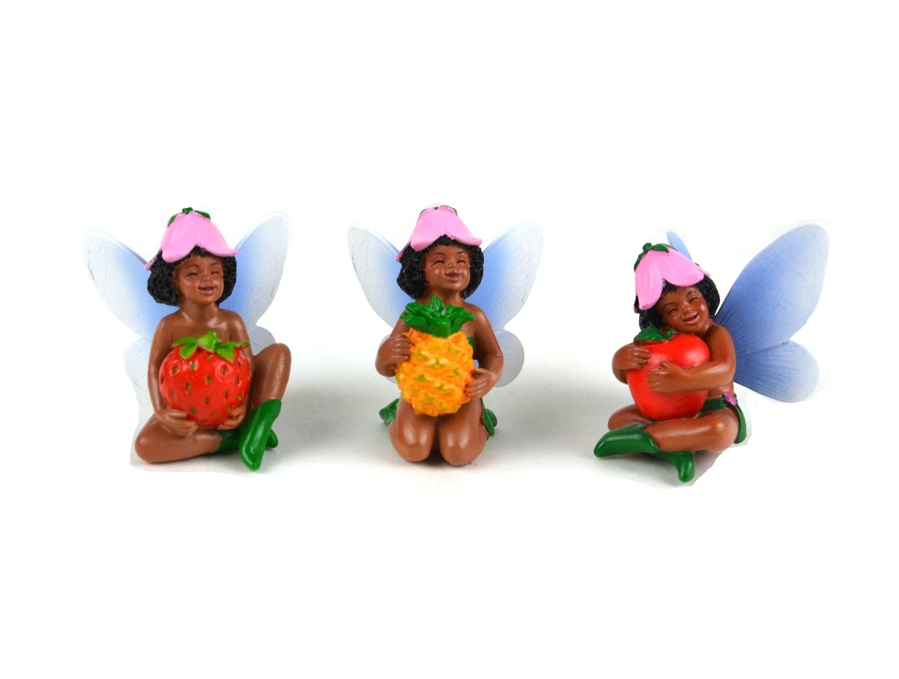 Fruit Fairies of Color - Mini Fairy Garden World