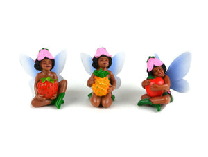 Fruit Fairies of Color - Mini Fairy Garden World