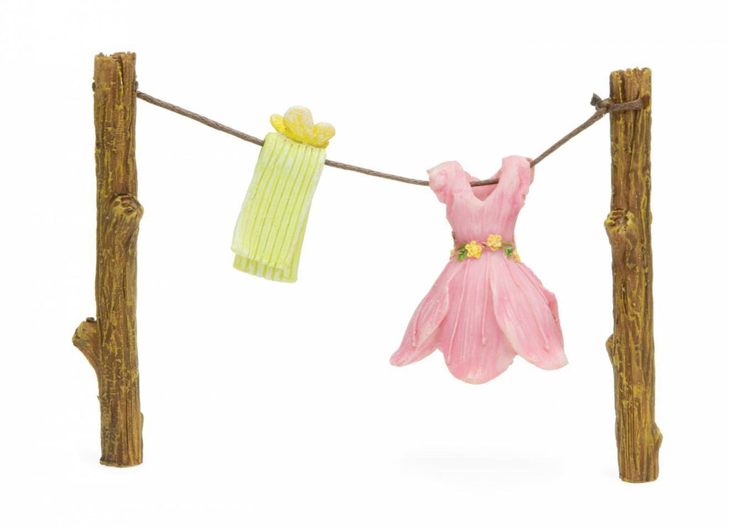 Out To Dry, Fairy Garden Clothes, Mini Clothes Line - Mini Fairy Garden World