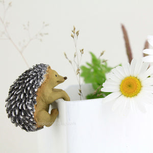 Hedgehog Flower Pot Hugger, Fairy Garden Hedgehog