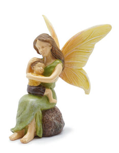 Cherished Child And Mother, Fairy Garden Mom, Mini Mother Fairy - Mini Fairy Garden World