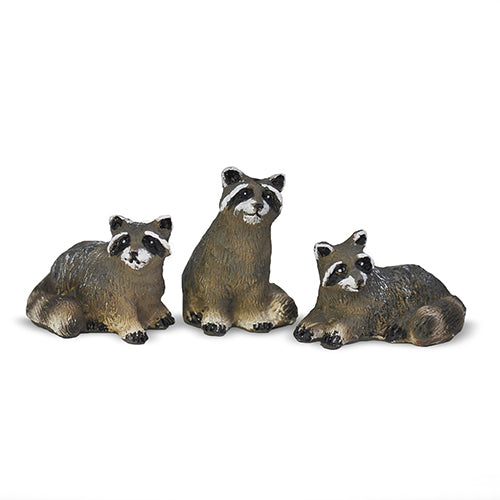 Mini Raccoons, Fairy Garden Raccoons, Miniature Raccoons - Mini Fairy Garden World