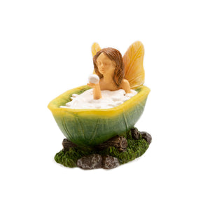 Fairy In A Bubble Bath, Fairy Garden Bathtub - Mini Fairy Garden World