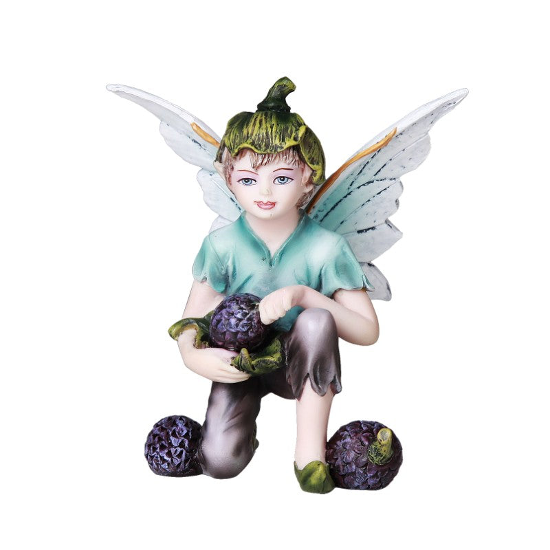 Fairy Noah, Boy Fairy, Blue Fairy, Forest Fairy - Mini Fairy Garden World