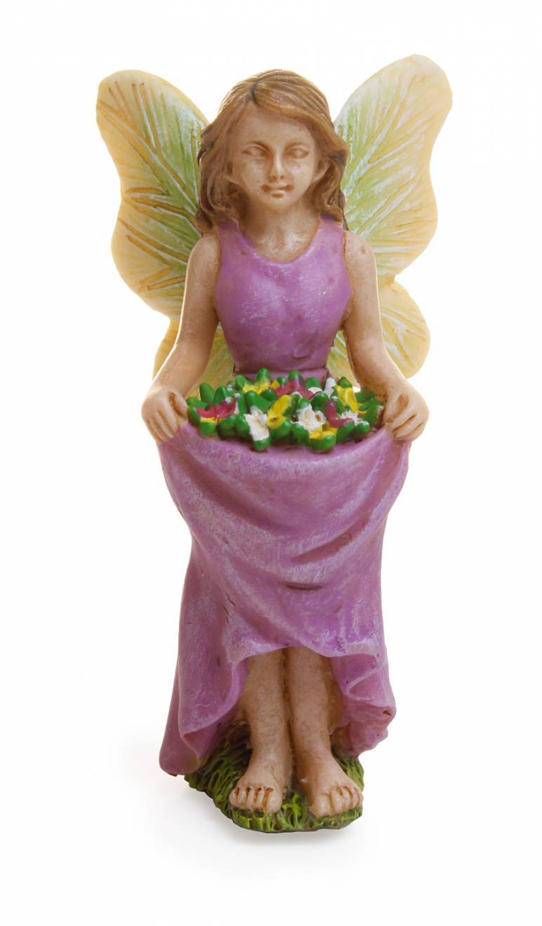 Flower Skirt Fairy, Fairy Garden Fairy, Mini Fairy - Mini Fairy Garden World