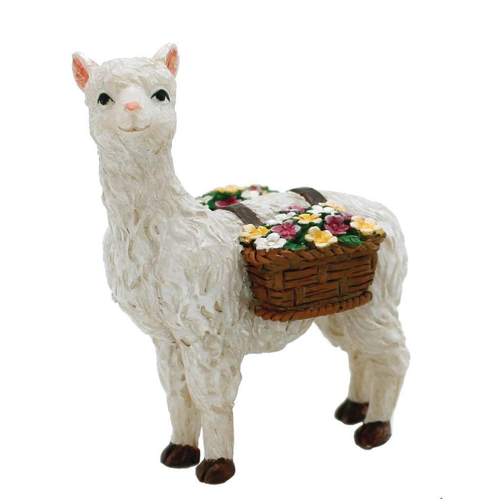 Llama Flower Delivery, Fairy Garden Llama - Mini Fairy Garden World