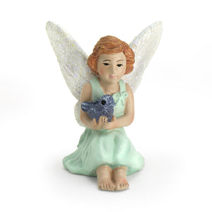 Essie Fairie With Bluebird, Fairy Garden Fairy With Bluebird