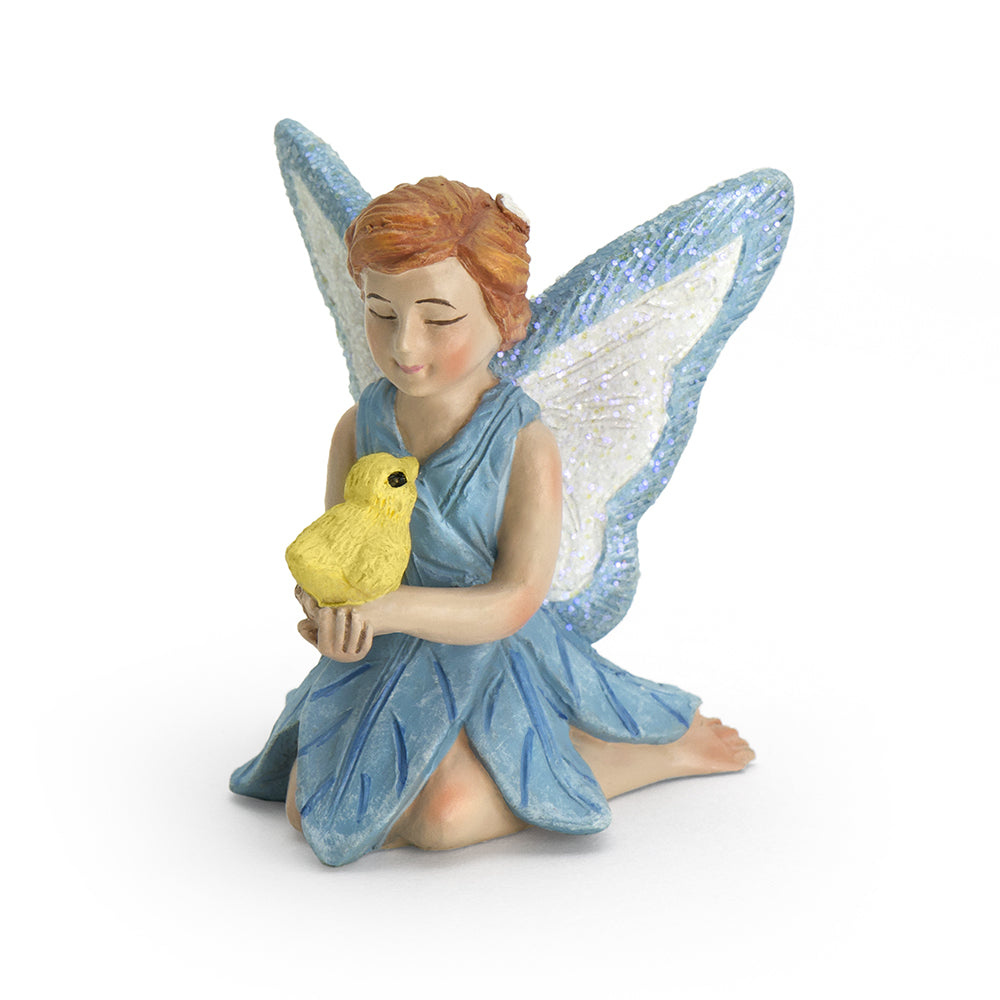 Kylie Fairie With Chick, Fairy Garden Fairy With Chick
