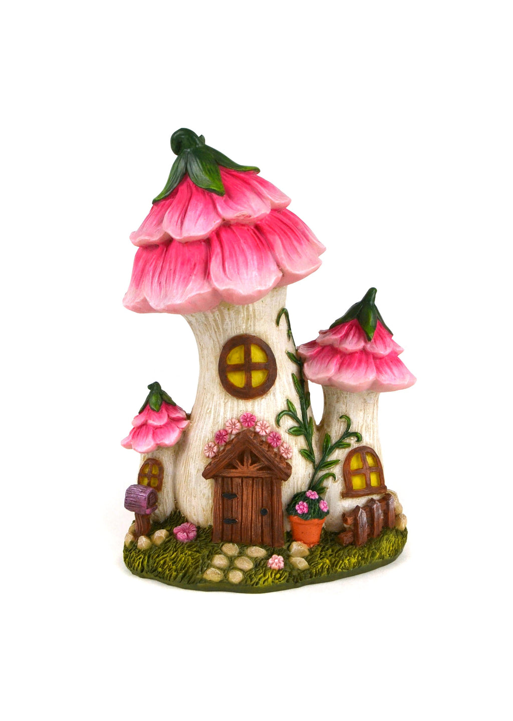 Pink Mushroom Fairy Garden House - Mini Fairy Garden World