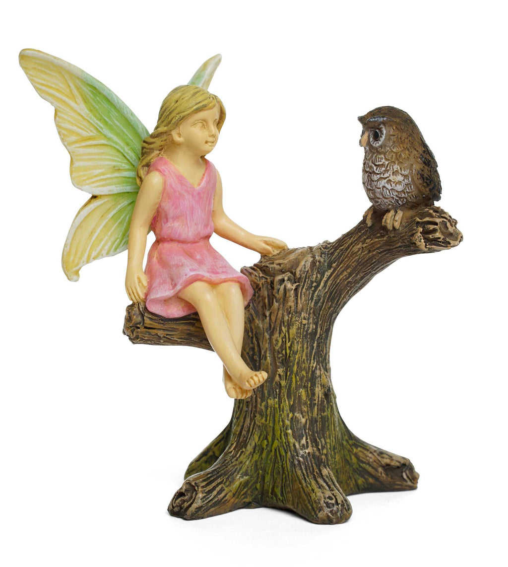 Owl Roost, Fairy Garden Owl, Mini Owl, Miniature Owl - Mini Fairy Garden World