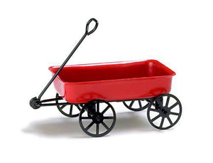 Little Red Wagon, Mini Red Wagon, Fairy Garden Wagon, Dollhouse Wagon - Mini Fairy Garden World