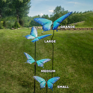 Metal Butterfly Stake - Grande - Mini Fairy Garden World