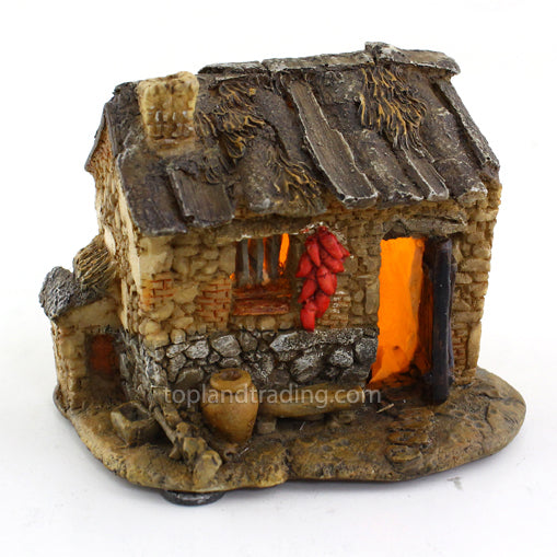 Mini Fairy Home With Light, Fairy Garden Rock House - Mini Fairy Garden World