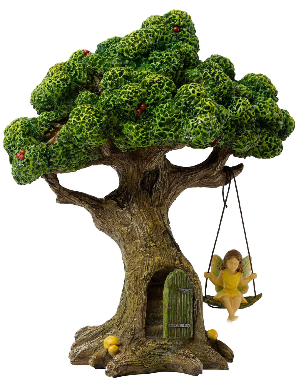 Tree With Swing Fairy, Fairy Garden Tree, Fairy Swing, Fairy Swinging - Mini Fairy Garden World