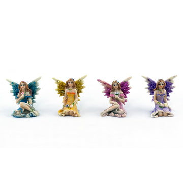 Mini Diamond Fairies, Fairy Garden Fairies Holding Diamonds - Mini Fairy Garden World