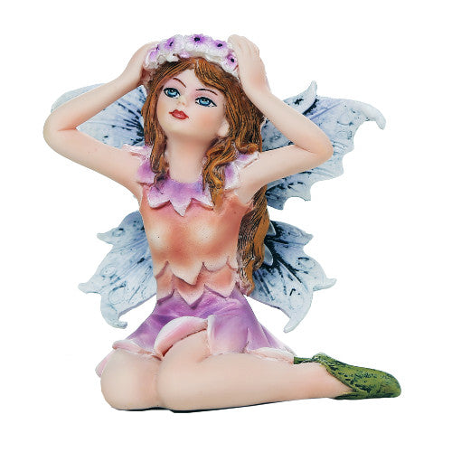 Fairy Jason, Fairy Garden Boy Fairy, Blue Fairy, Sitting Fairy - Mini Fairy Garden World
