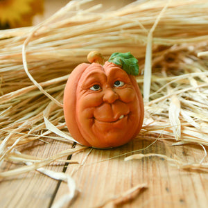 Mini Funky Pumpkin, Fairy Garden Pumpkin, Mini Halloween Pumpkin