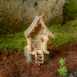 Rickety Cabin Fairy House, Fairy Garden House - Mini Fairy Garden World