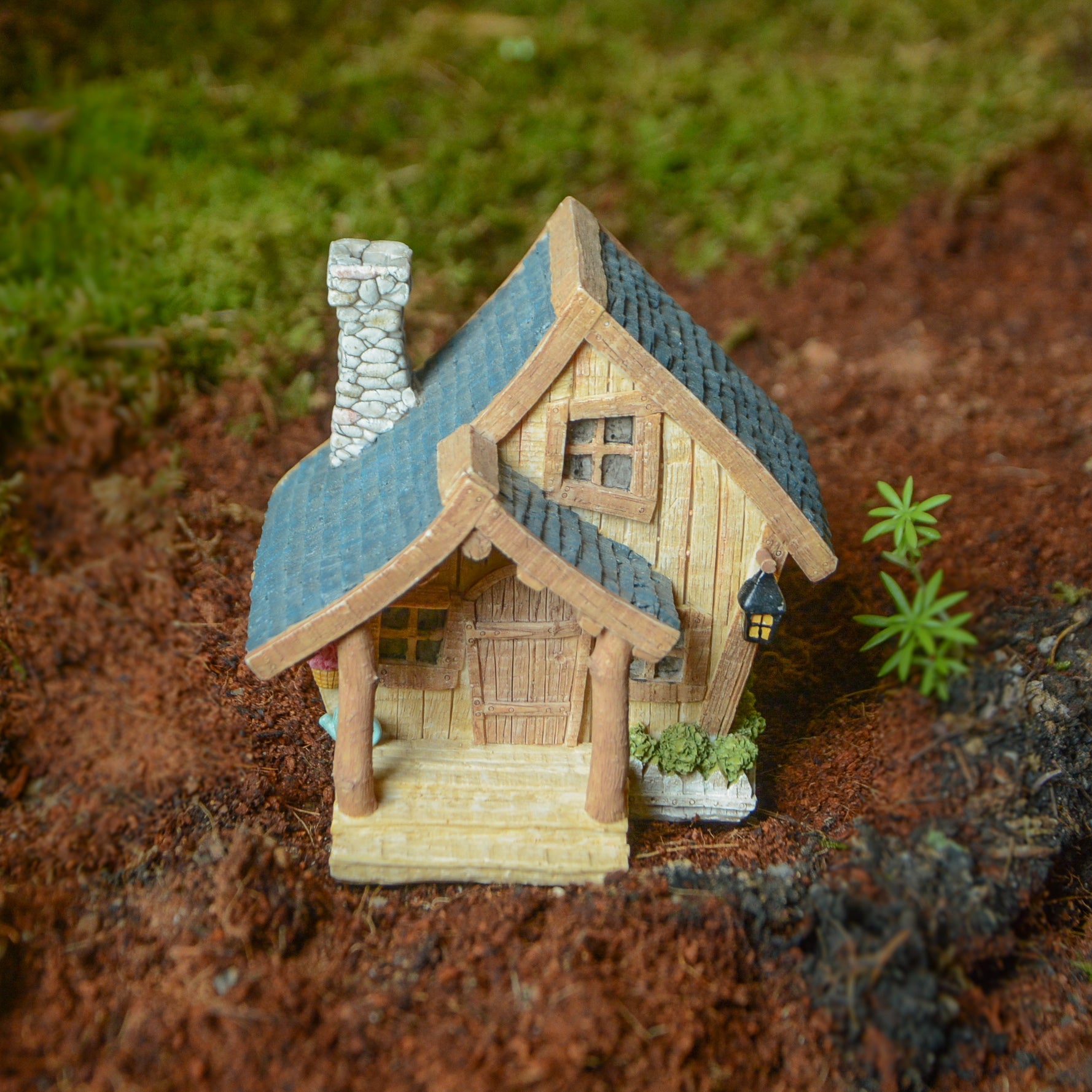 Cozy Cabin Fairy House, Fairy Garden House - Mini Fairy Garden World